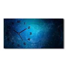 Wallmuralia Skleněné hodiny na stěnu tiché Hvězdokupy bílé 60x30 cm