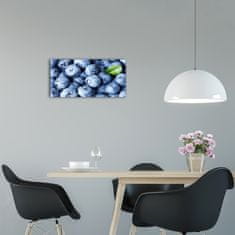 Wallmuralia Moderní skleněné hodiny na stěnu Borůvky černé 60x30 cm