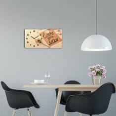 Wallmuralia Moderní skleněné hodiny na stěnu Den matek černé 60x30 cm