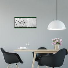 Wallmuralia Moderní skleněné hodiny na stěnu Zelená zeď černé 60x30 cm