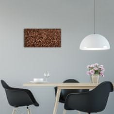 Wallmuralia Moderní skleněné hodiny na stěnu Zrnka kávy černé 60x30 cm