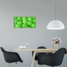 Wallmuralia Skleněné hodiny na stěnu Tenisové míčky bílé 60x30 cm