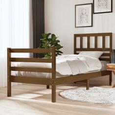 shumee Rám postele medově hnědý masivní dřevo 90 x 200 cm