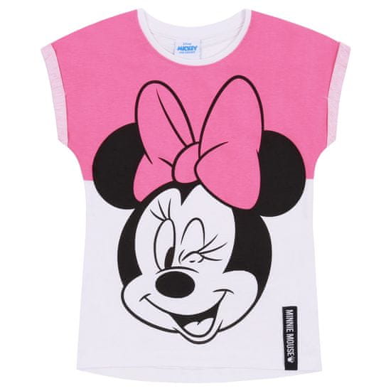 Růžové tričko s krátkým rukávem Minnie Mouse DISNEY