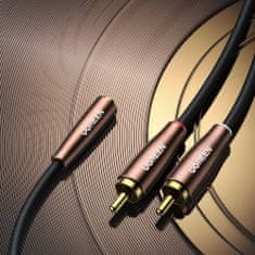 Ugreen AV198 3.5 mm Jack samice / 2RCA samec audio kabel 5m Brown