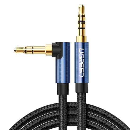 Ugreen AV112 3.5 mm Jack / 3.5 mm Jack Angled kabel 1m Blue