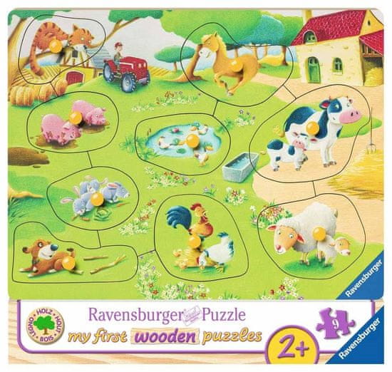 Ravensburger Dřevěná vkládačka Zvířátka na farmě