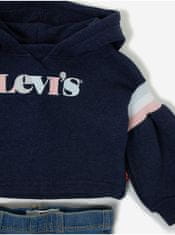 Levis Modrý holčičí set džínů a mikiny s kapucí Levi's 68