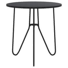 Greatstore Čajový stolek černý 48 cm MDF a železo