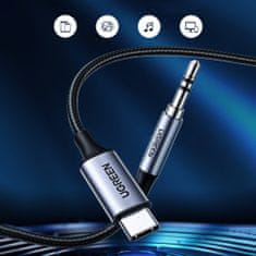 Ugreen CM450 USB-C / 3.5 jack  audio kabel 1m Black
