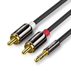 shumee Kabel audio kabel 3,5mm mini jack - 2RCA 2m černý