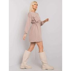 RUE PARIS Dámské šaty oversize Kelbi RUE PARIS tmavě béžové RV-SK-7011.27X_378110 L-XL