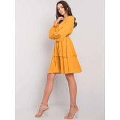 Factoryprice Dámské šaty s dlouhým rukávem SHELLIE žluté LC-SK-22K-3043.05P_380248 XL