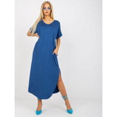 Och Bella Dámské šaty bavlněné oversize OCH BELLA tmavě modré TW-SK-OB031.11_387861 M