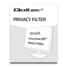 Qoltec Privátní filtr RODO pro monitor 19" | 16:10