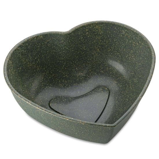 Koziol Kuchyňská miska ve tvaru srdce HERZ, organic nature, tmavě zelená