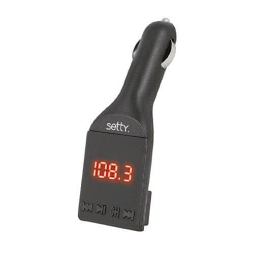 setty. bluetooth transmitter/vysílač FM černá GSM035802