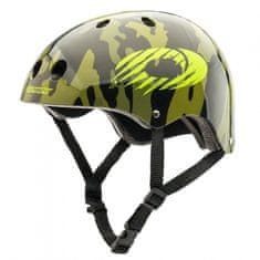 TWM Camo juniorská skate helma 48-54 cm ABS zelená velikost XS