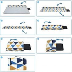 TWM pikniková deka 200 cm polyakrylonitril / hliníková žlutá