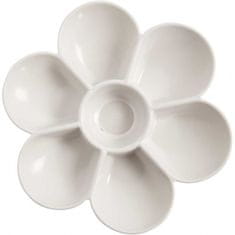 TWM paleta tvar květu bílá 17,5 cm 7 plastových přihrádek