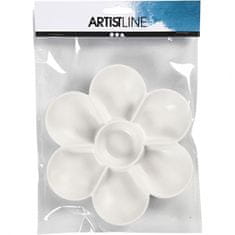TWM paleta tvar květu bílá 17,5 cm 7 plastových přihrádek