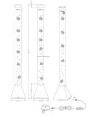 TWM Stojací lampa Motion led 130 cm 3,6 W transparentní / šedá