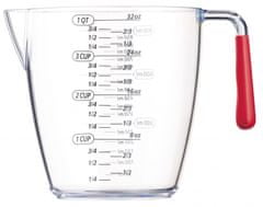 TWM sada odměrek 200/400/900 ml akryl červený 3 díly