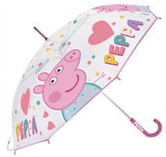 TWM Dětský deštník Peppa Pig 46 cm EVA bílá / růžová