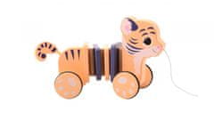 TWM The Wildies Family pull tiger junior 23 cm, dřevo / polyester