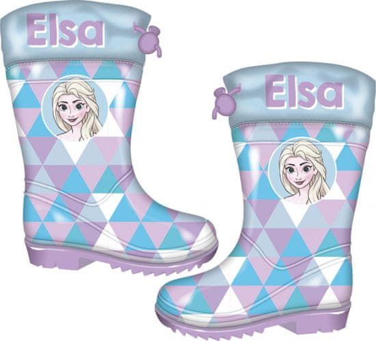 TWM Holínky do deště Frozen II pro dívky PVC modrá / lila velikost 28