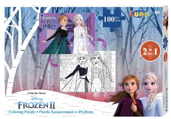 TWM barevný obrázek a puzzle Frozen II 49 cm karton 100 kusů