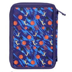 TWM Penál Slam Dunk junior 21 x 15 cm polyester modrý 8 kusů