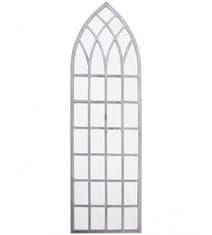 TWM zrcadlo, kostelní okno, 140 cm, ocel, bílá / šedá