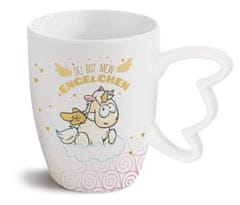 TWM Šálek Unicorn Angel 310 ml porcelánový bílý / zlatý