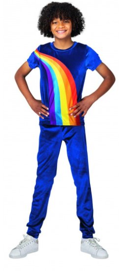 TWM oblek K3 Regenboog polyester blue mt 134