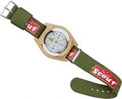 TWM zápěstní kompas Scout 40 x 34 mm polyester zelená / béžová