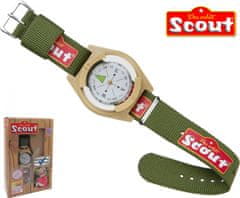 TWM zápěstní kompas Scout 40 x 34 mm polyester zelená / béžová