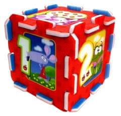 TWM Podlahové puzzle Animals Junior 88 cm červené 9 dílků