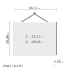 TWM fotorámeček s provazem 28,5 x 56,6 cm šedý