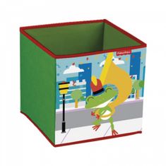 TWM úložný box žába 31 x 31 x 31 cm zelená