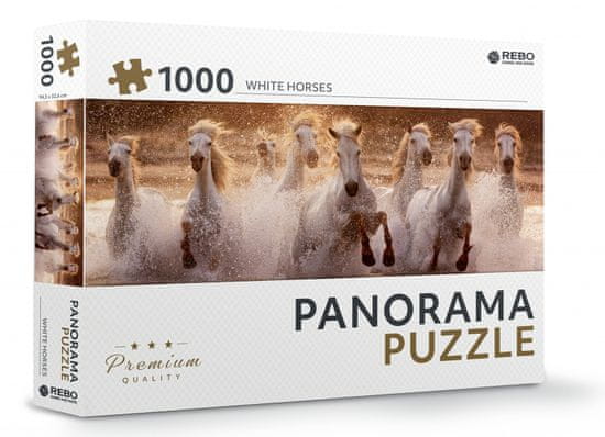 TWM puzzle Bílí koně panorama 1000 dílků