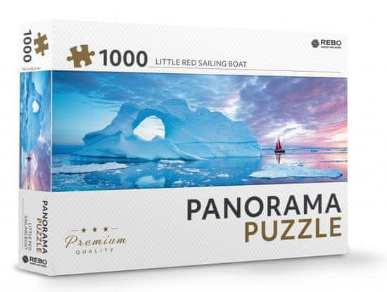 TWM Panoramatická puzzle Červená plachetnice 1000 dílů