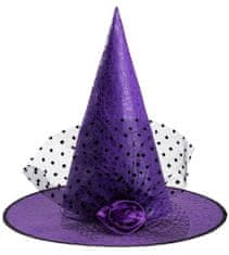 TWM čarodějnický klobouk 35 cm syntetická fialová jednovel