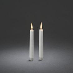 TWM LED svíčky IP20 2,5 x 20 cm bílé 2 ks