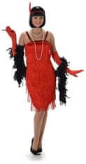 TWM Dress Up Ladies Flapper Polyester Red 3 kusy Velikost XS