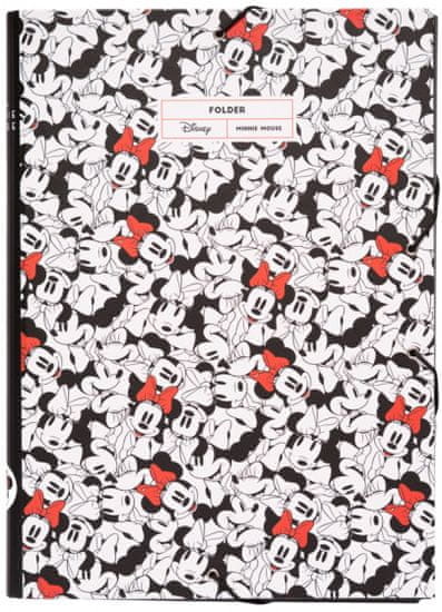 TWM elasto / složka na složky Minnie MouseA4 34 x 24 cm bílá / černá