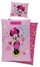 TWM Povlak na přikrývku Minnie Mouse 140 x 200/70 cm růžová bavlna