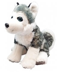 TWM Plyšová hračka husky junior 30 cm plyš bílá / šedá