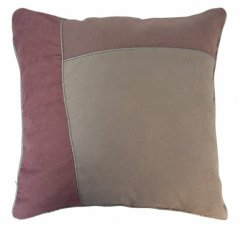 TWM Patchworkový polštář Deco 45 cm v růžové / modré látce