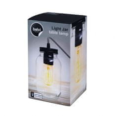 TWM stolní lampa 18,5 cm E27 sklo / ocel 60W černá / transparent